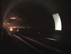 Airshaft from inside tunnel